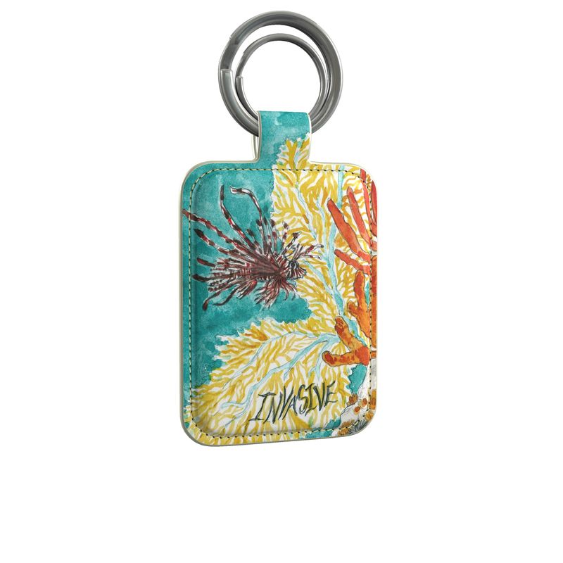 Oracle Card Art Invasive Leather Keyring