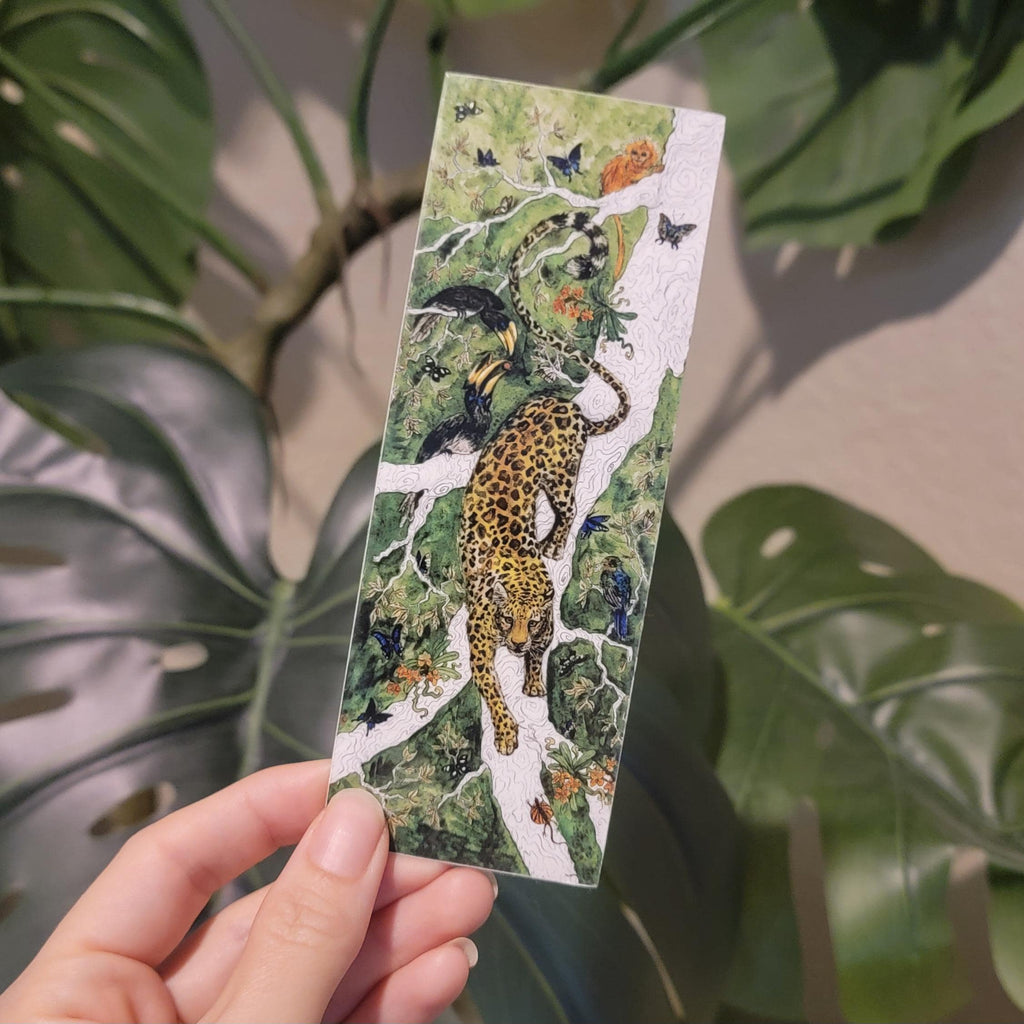 Vinyl Sticker Javan Rainforest Leopard "Balance" Watercolor Art
