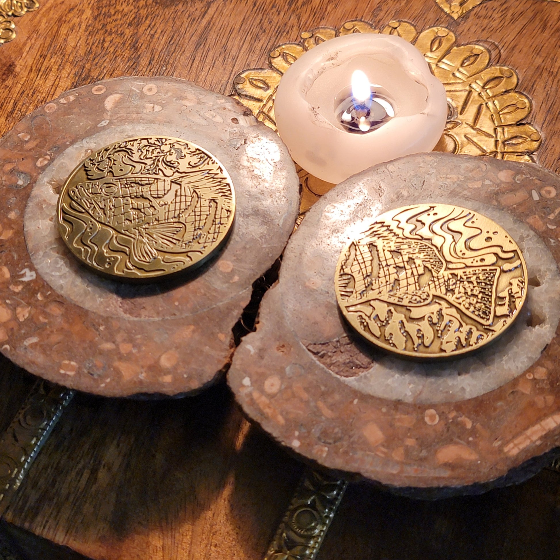 Nassau Grouper Decision Coin, Floridian Mythos Oracle Companion - Divination Tool