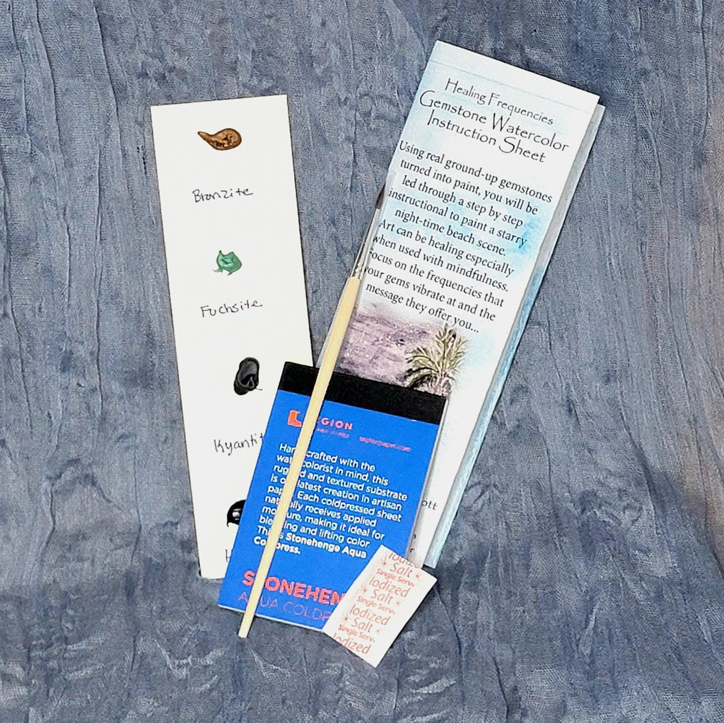 Healing Frequencies: Genuine Ground Gemstone Watercolor Painting Activity Kit