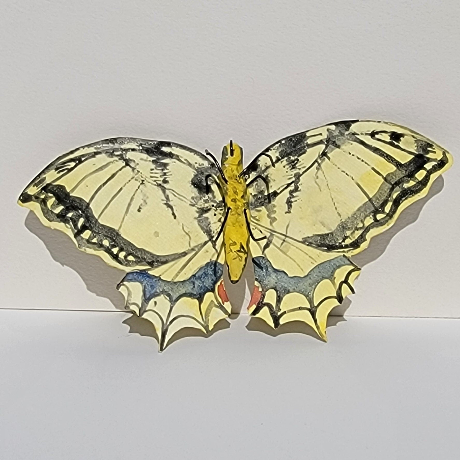 Tiger Swallowtail Butterfly Paperclay Sculpture Figurine
