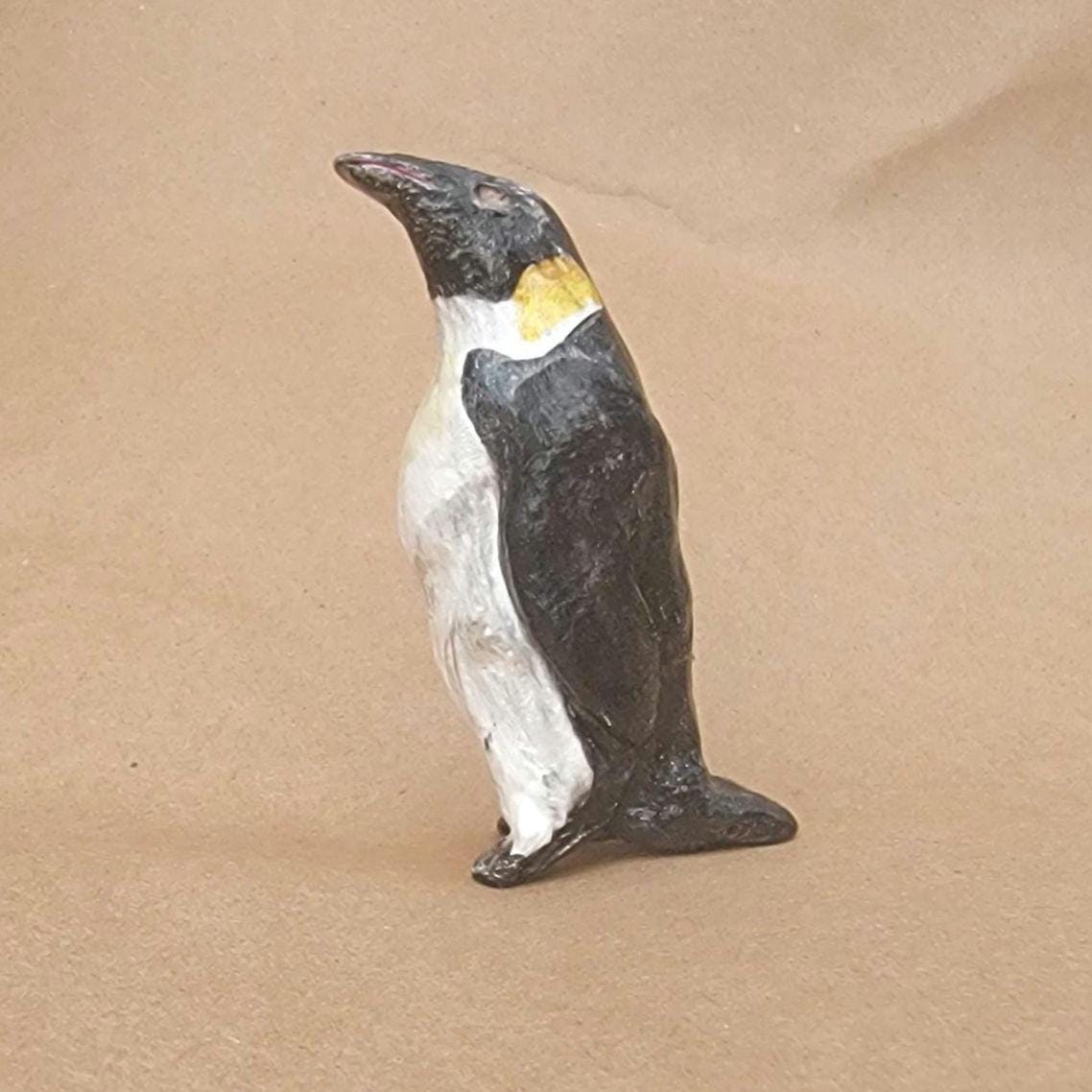 Mini Wonky Paperclay Sculpture Figurine Desk Freind OOAK Emperor Penguin