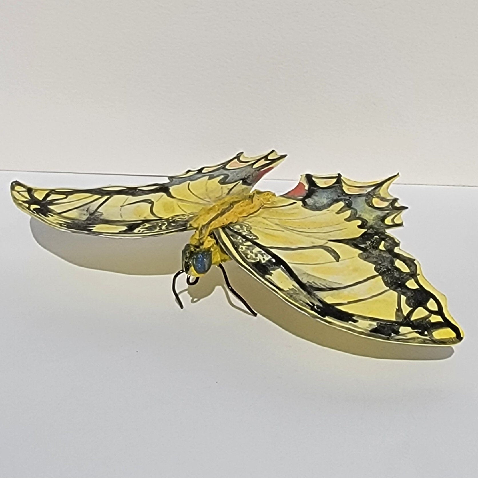 Tiger Swallowtail Butterfly Paperclay Sculpture Figurine