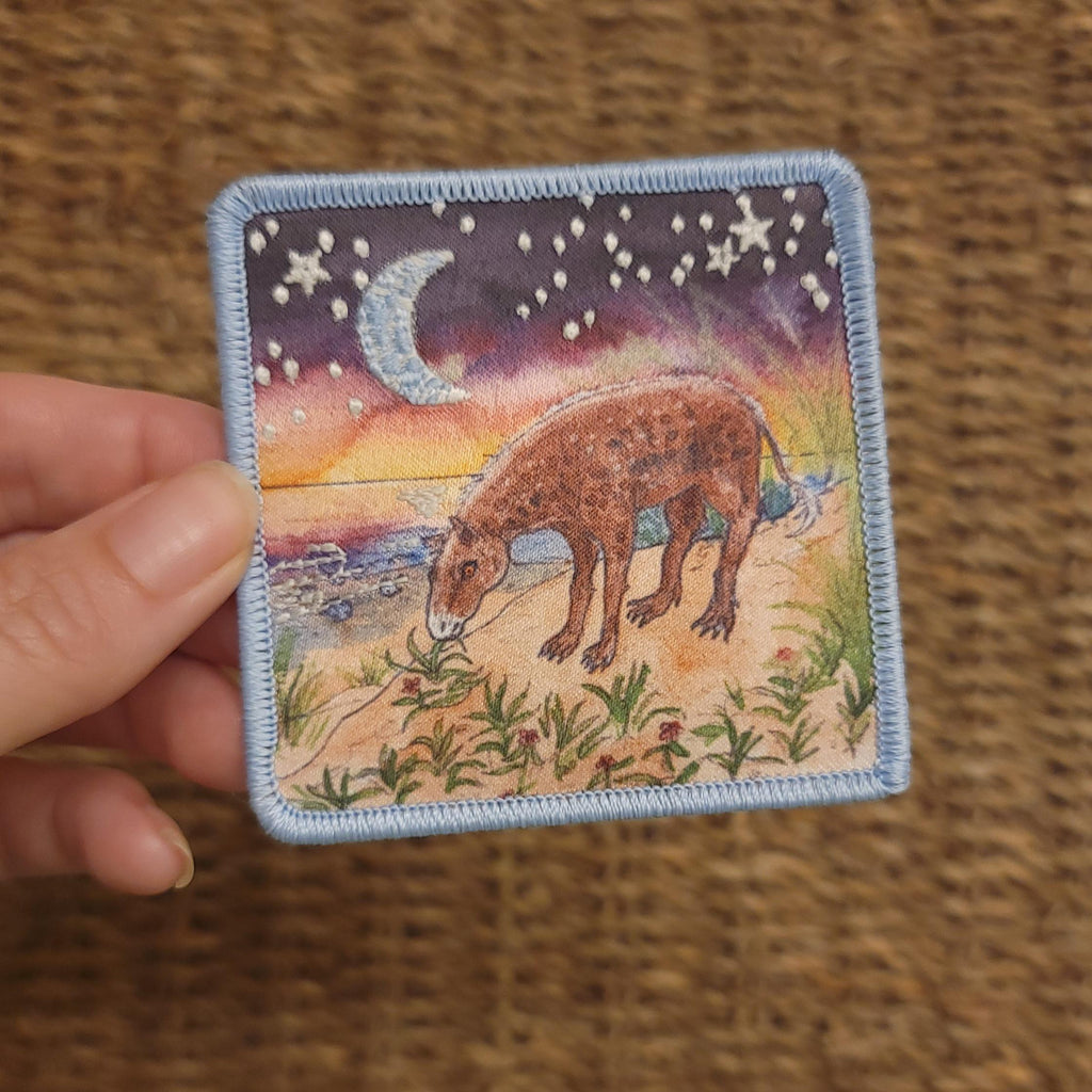 Glow in the Dark, Iron-On Patch: Dawn Horse Eohippus Eocene Paleo Art