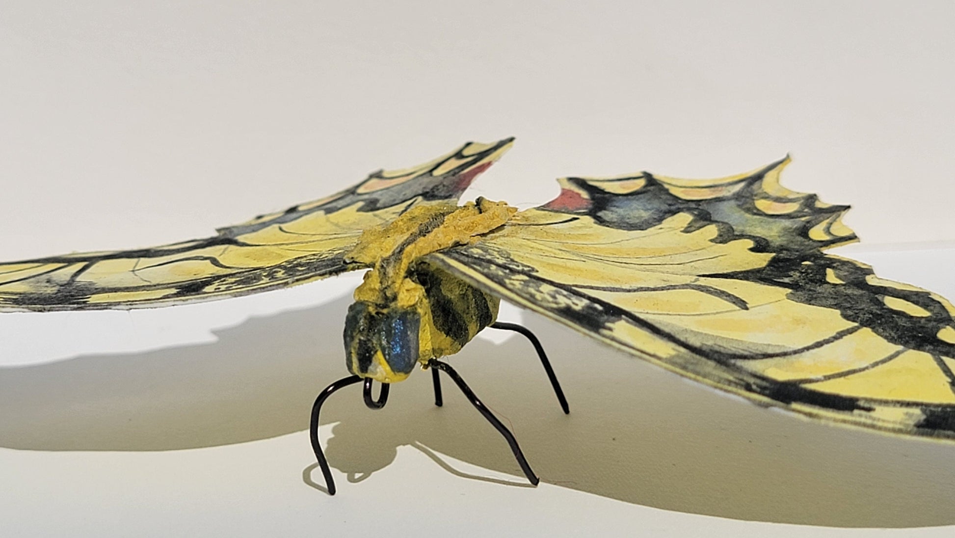 Tiger Swallowtail Butterfly Paperclay Sculpture Figurine