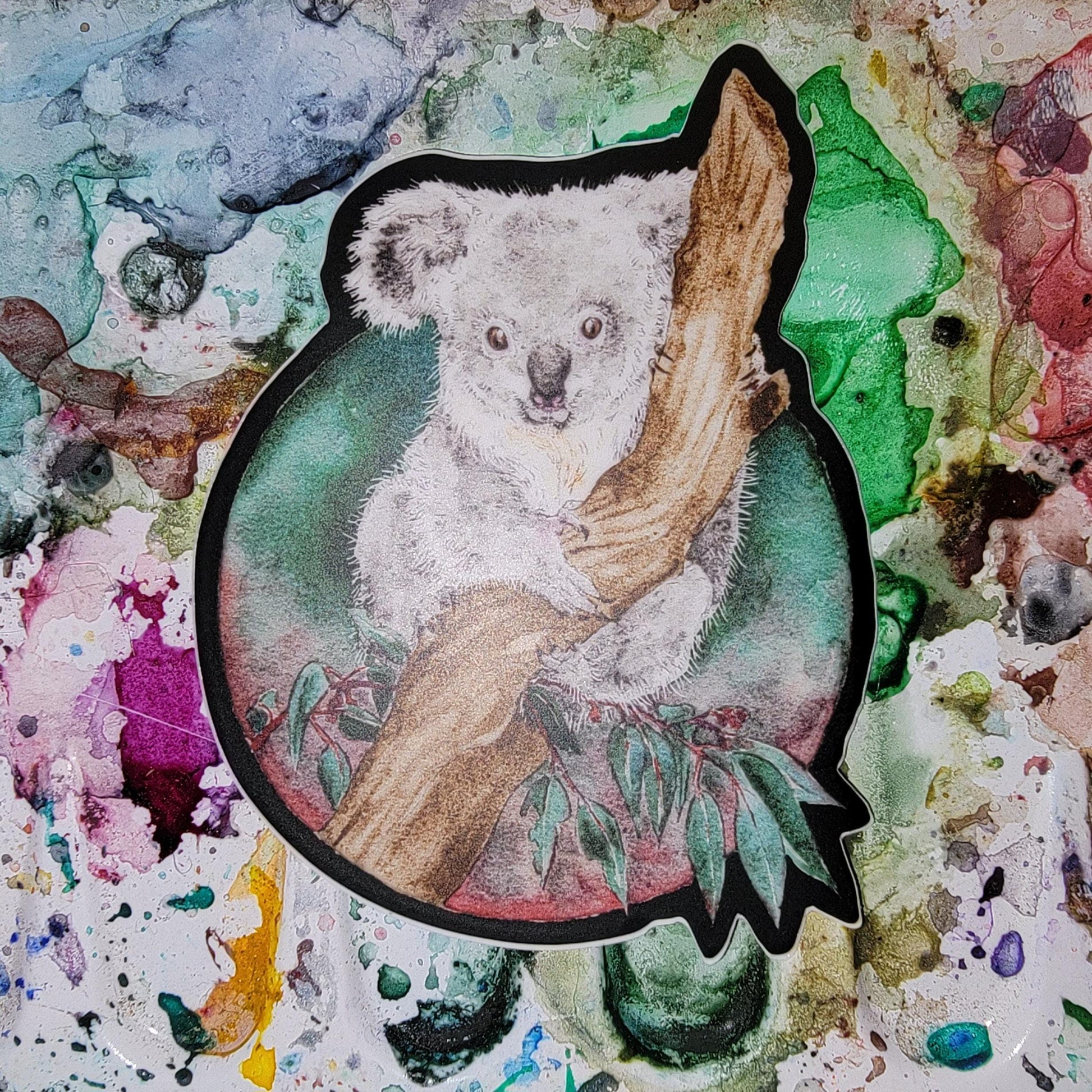 Vinyl Sticker Koala Watercolor Art