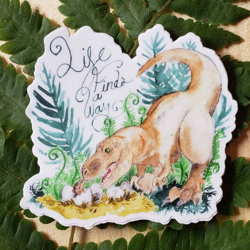 Jurassic Park Lost World Life Finds a Way Sticker