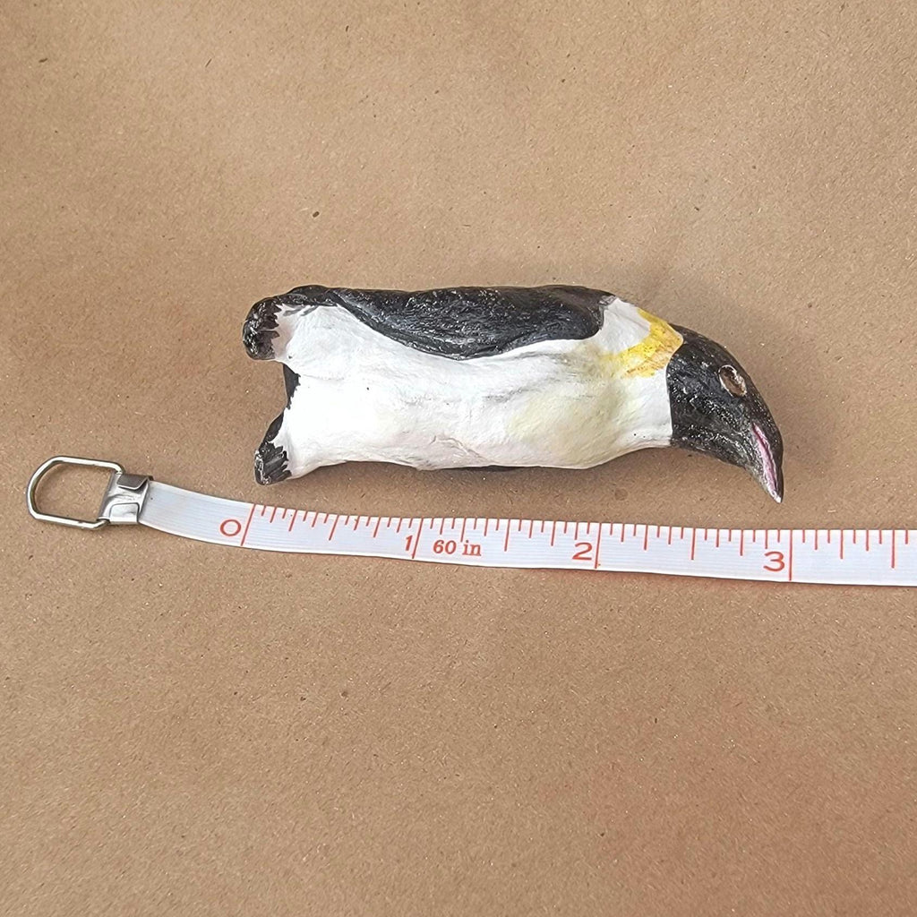 Mini Wonky Paperclay Sculpture Figurine Desk Freind OOAK Emperor Penguin