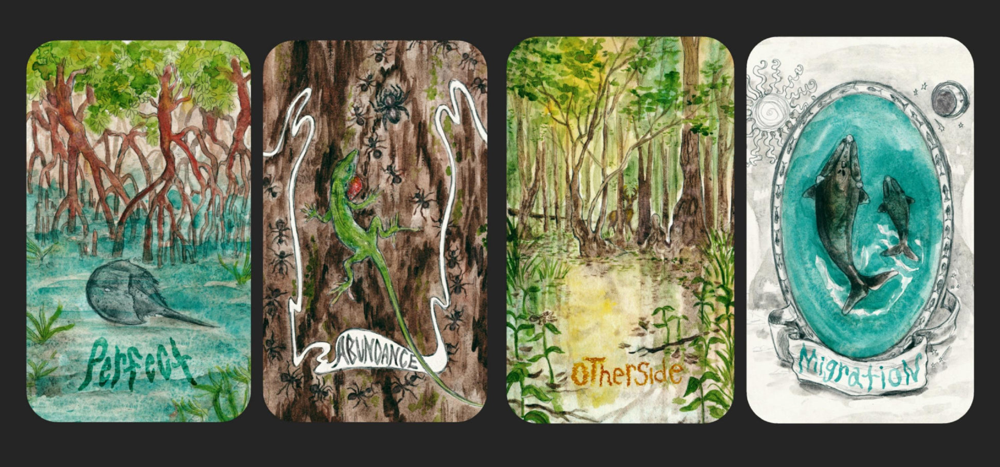 Floridian Mythos Oracle Deck Divination Nature Themed Tarot Cards